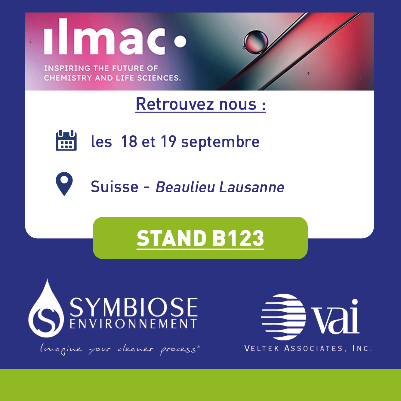 Retrouvez Symbiose Environnement à ILMAC Lausanne