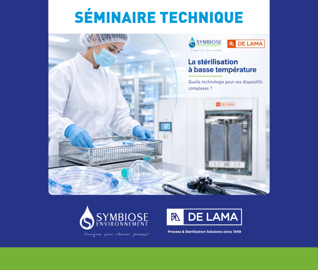 Découvrez la stérilisation basse température H₂O₂ HyPerPure® lors du séminaire Symbiose Environnement & De Lama, le 27 octobre 2026 à Lyon.